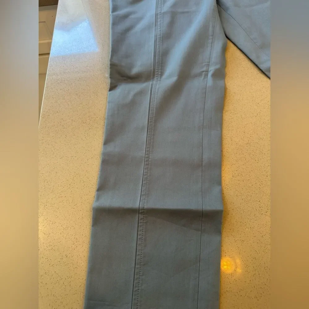 Tory Burch Women's Blue Slit Hem Cotton Blend Pants size 4